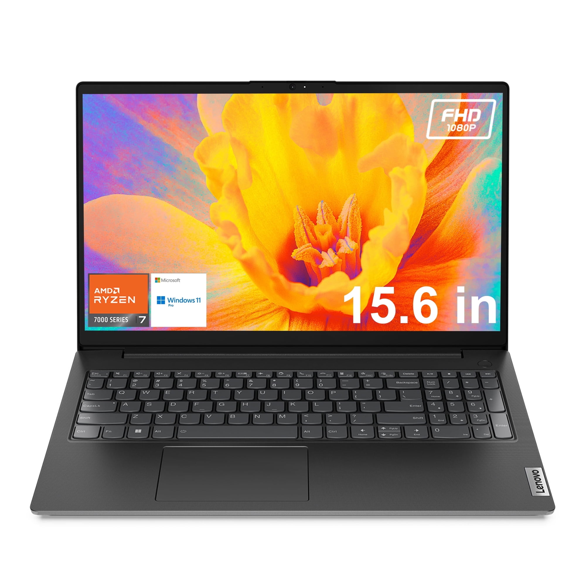 Lenovo Newest V15 Laptop Windows 15.6 inch Laptop, AMD Ryzen 7 7730U, 16GB RAM, 512GB SSD, Black