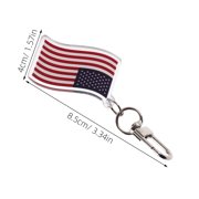 LOLIPPYY 6-Pack USA Flag Keychains, Lightweight Material, Ideal for Keys, Bags, and Accessories Decoration