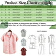 thumbnail image 5 of TAIAOJING Summer Men's Shirts Soild Color Lapel Large Size Beach Holiday Short Sleeve Button Down Blouse Shirt, 5 of 5