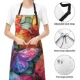 thumbnail image 6 of Lsque Colorful Butterfly Cluster Waterproof Apron Chef Aprons for Men Heavy Duty Chemical Work Apron Extra Long Grilling Aprons with Adjustable Bib Apron, 6 of 9