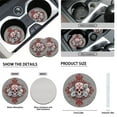 thumbnail image 6 of Uorisanigo Halloween Sugar Skull 10 Pack Car Accessories Set with Soft Anti-slip Car Seat Covers and Auto Steering Wheel Cover Seat Belt Pads Water Cup Coaster Keychains for Most Cars SUVs, 6 of 7