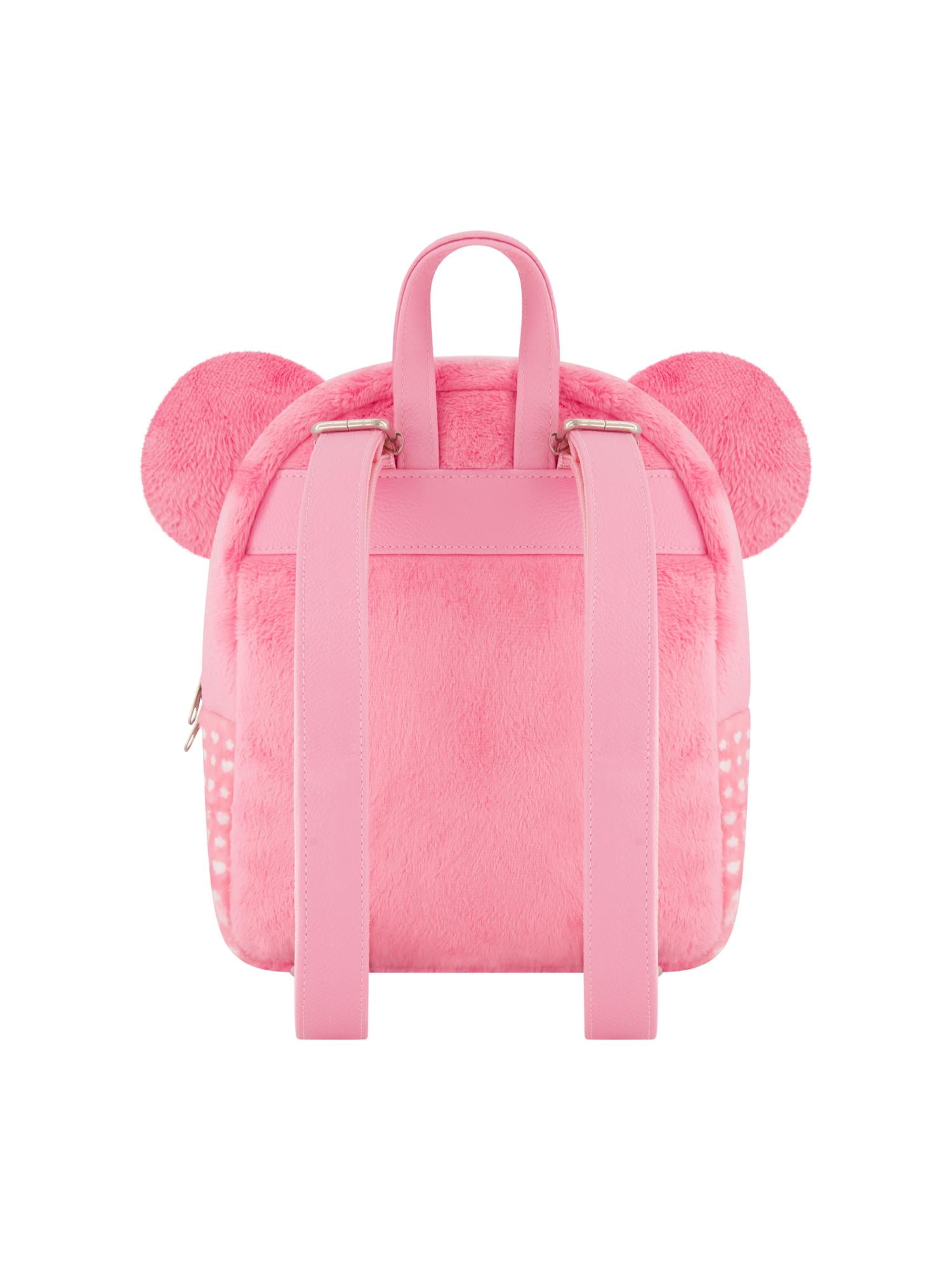 Care Bears and Strawberry Shortcake Backpack, Plush Heart Mini Travel Bag, Pink, One Size