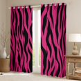 thumbnail image 2 of Homewish Geometric Stripes Black Out Curtains,Abstract Zebra Print Curtains Pack of 2 (42x63 Each),Pink Black Bedroom Curtains For Girls Kids,Luxury Bedroom Decor, 2 of 6