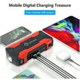 thumbnail image 3 of 99800mah Car Jump Starter, Peak Car Battery Charger, 12V Jump Box Jumper Battery Pack, Portable Charger, Emergency LED Light, Escape Safty Hammer, Compass, 3 of 11