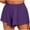 Purple, variant on Uaswgudfs Women's Flowy Summer Casual Shorts – High Waist, Ruffled Hem & Chiffon Elastic Comfort Army Green L