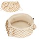 thumbnail image 1 of Bolsa de maquillaje Narwey Barrel con cordón a cuadros, marrón, 1 of 2
