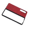 thumbnail image 4 of Funda rígida de cuero para teléfono móvil Samsung Galaxy Z Fold 3, antiarañazos, a prueba de golpes, color rojo, 4 of 10