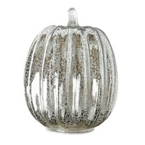 KMMYS Glass Pumpkin Light, Decorative Pumpkin Lamp, Battery-Powered Sparkling Glass Decor, Versatile Autumn Home Decoration, Fall-Themed Tabletop Centerpiece, Festive Thanksgiving Accent