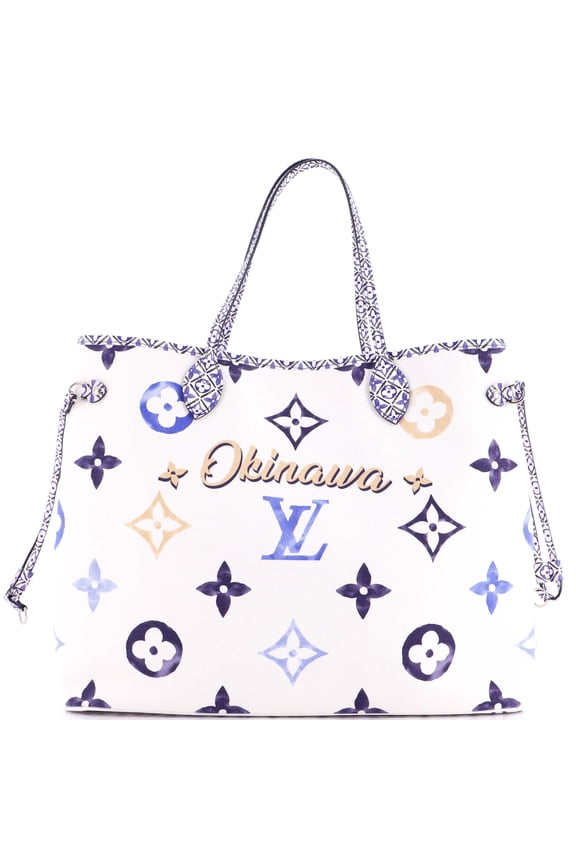 Pre-Owned Neverfull NM Tote Limited Edition Cities By The Pool Monogram Watercolor Giant GM By Rebag