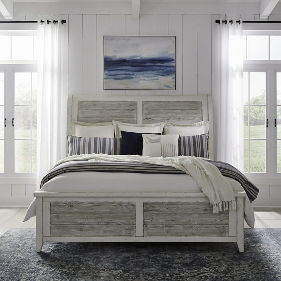 Liberty Furniture Backroads Queen Sleigh Bed - White