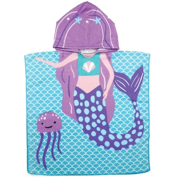 Fun in the Sun Mermaid Hooded Kids Towel