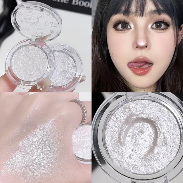 Matte White Black High Powder Smoky Makeup Eyeshadow Powder Face Brightening Eyes &
