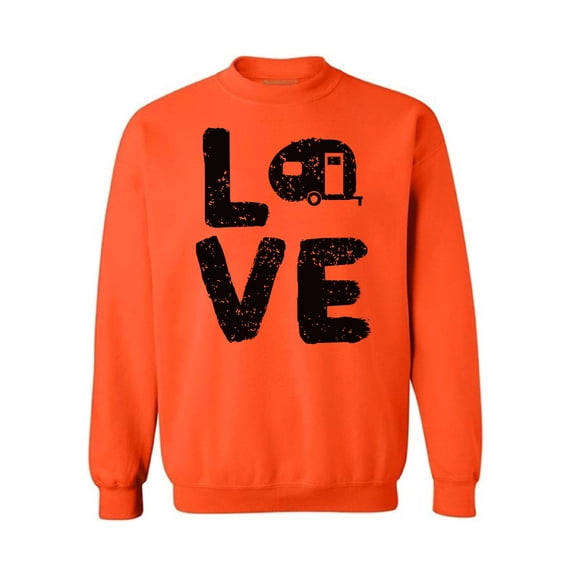 Awkward Styles Love Crewneck Sweater Love Camping Unisex Crewneck Camper Sweater for Men I Love Camping Crewneck for Women Camping Clothes Love Camping Crewneck Campers Gifts Sweater for Camper