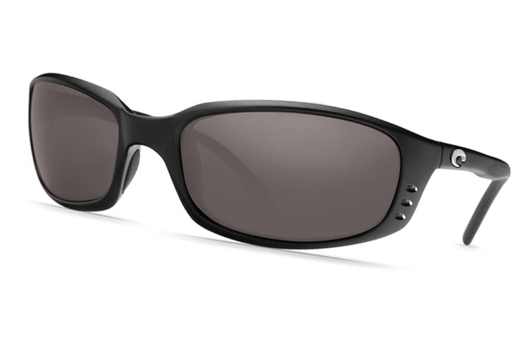 Costa Del Mar Men s Brine Polarized Oval Sunglasses Matte Black Frame Grey Lenses 580G 59mm Unisex Adult Walmart