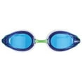 thumbnail image 2 of Arena Tracks Swimming Goggles in White-Blue-Green, Adjustable Size, 2 of 2