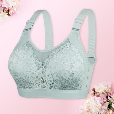 TOWED22 Bras For Women Women s Lace Bra See Plunge Sheer Bras Underwire Plus Size Minimizer Green