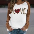 thumbnail image 1 of Amzcrzy Chandails à Manches Longues pour Femmes Chandails de la Saint-Valentin pour Femmes avec Lettres Imprimées Col Rond Raglan Décontracté Imprimé Chandail à Manches Longues Chandail à Capuchon Chandails de la Saint-Valentin pour Femmes m, 1 of 4