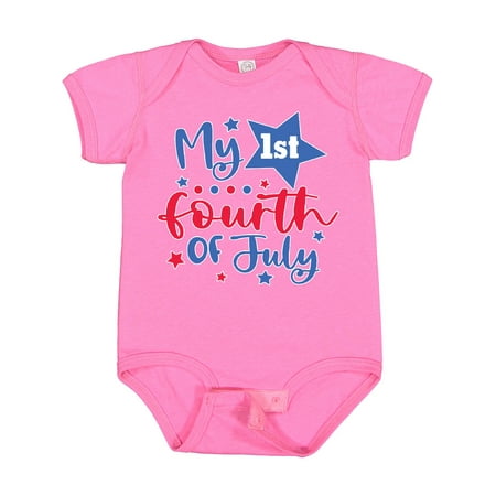 

Inktastic My 1st 4th of July with Stars Gift Baby Boy or Baby Girl Bodysuit