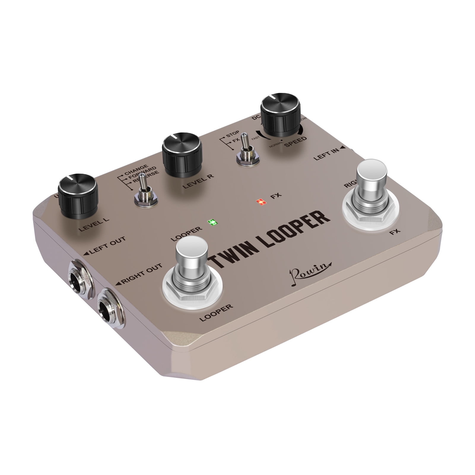 Guitar Looper Pedal with 2 Footswitch 11 Playback Types 10-Minute Recording 24-Bit Sampling Zinc Alloy Guitar Loop Station Pedal for Electric Guitar Effects