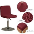 Armless Chair Slipcover, Stretch Jacquard Cross Legged Office Desk