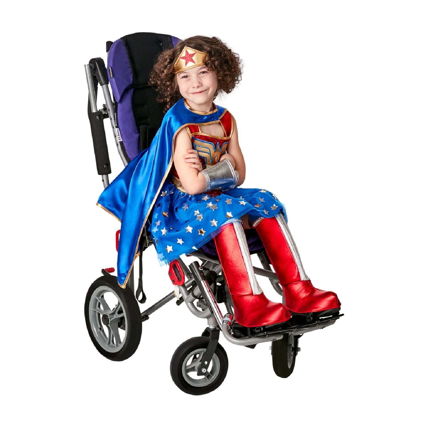 DC Wonder Women Adaptive Halloween Costume for Children, Girl's Size S (6/6x), by Rubies