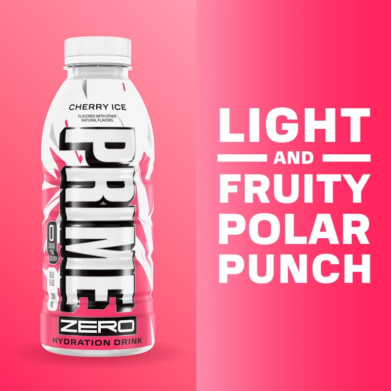 Prime Zero Hydration Sports Drink, Cherry Ice, 16.9 fl oz, Bottle