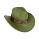 thumbnail image 2 of Sombrero de vaquero novedad foto accesorios sombrero para el sol para acampar senderismo fiesta carnaval al aire libre Verde, 2 of 8