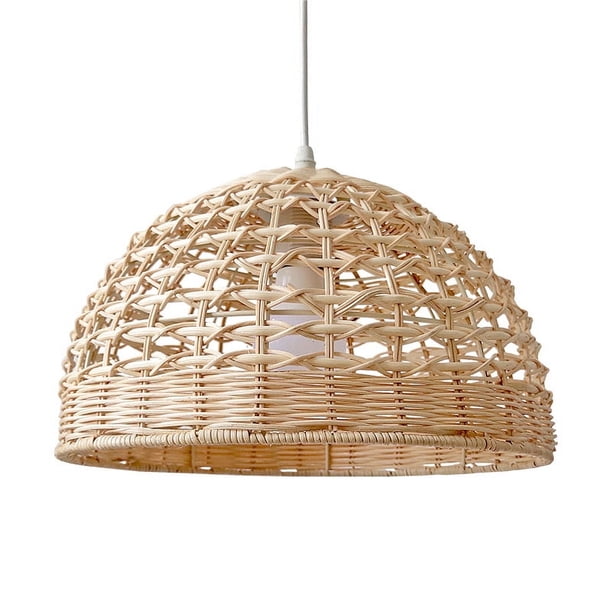 Lámpara de araña de ratán con pantalla de lámpara de lujo moderna y ligera para sala de estar, estudio, salón de té, comedor, barra, lámpara decorativa creativa simple