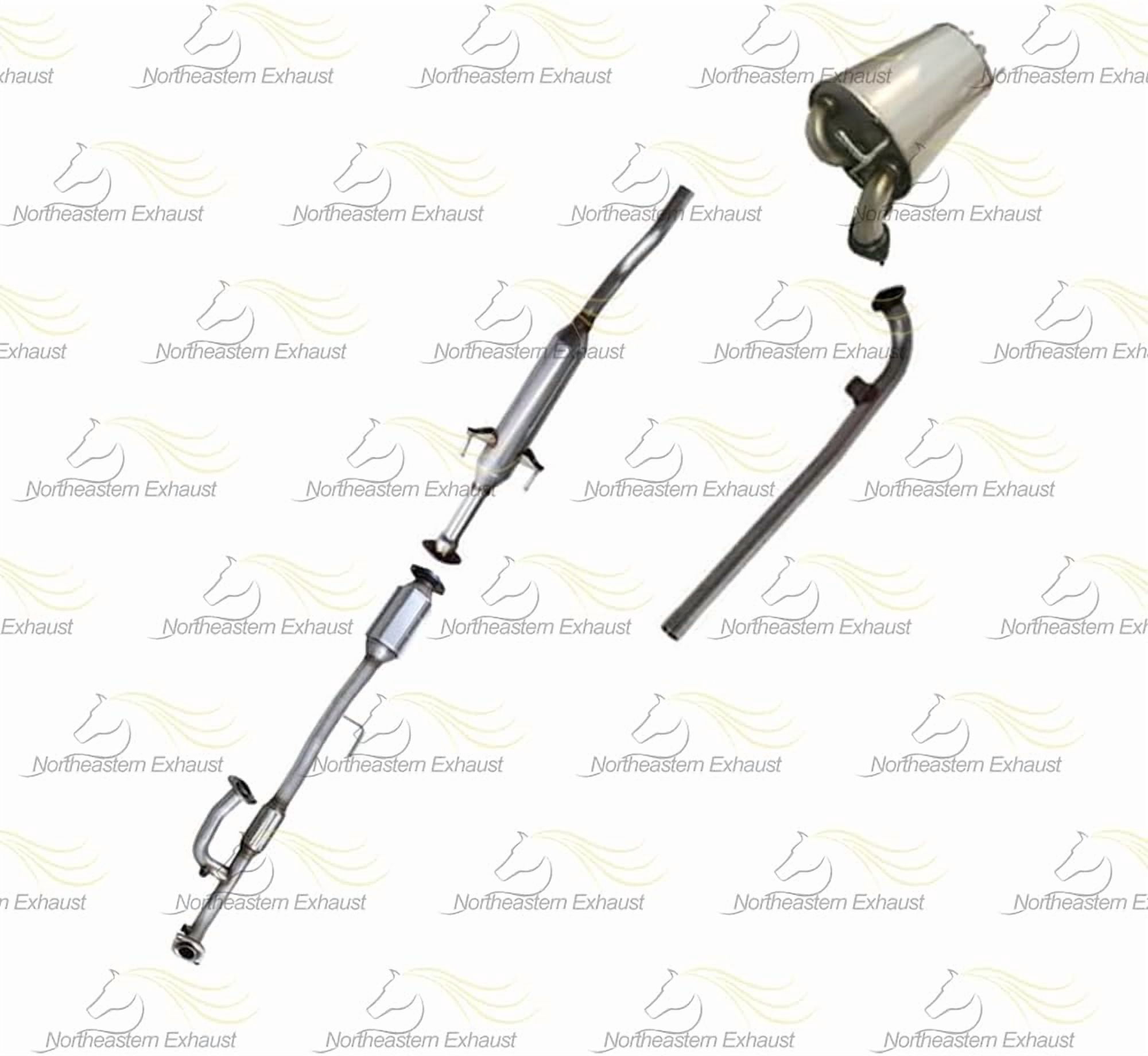 Northeastern Exhaust Catalytic Converter, Resonator & Muffler Kit Fits 2002-2003 Lexus ES300 & 2002-2006 Toyota Camry 3.0L - Direct Fit EPA-Approved | Stainless Steel