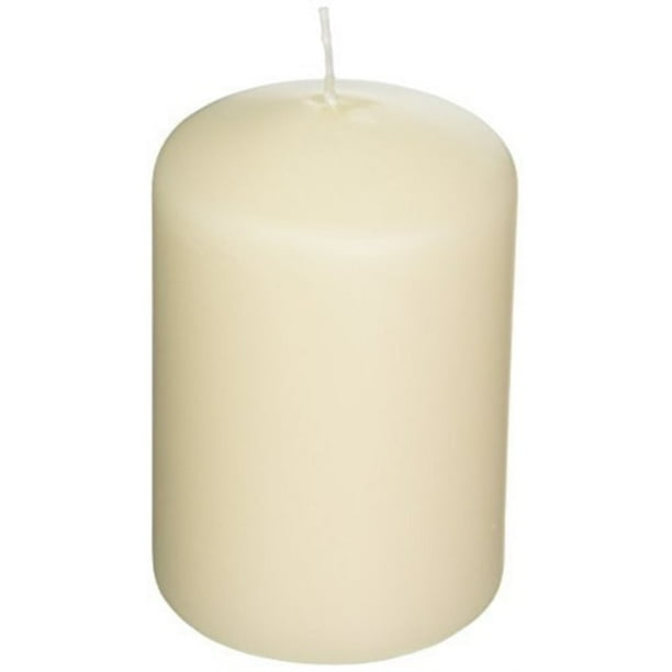 D'light Online 3 X 4 Pillar Candles Bulk Event Pack Round Unscented