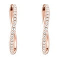 thumbnail image 1 of 2022 New Japanese and Korean twisted silver earrings, 1 of 5