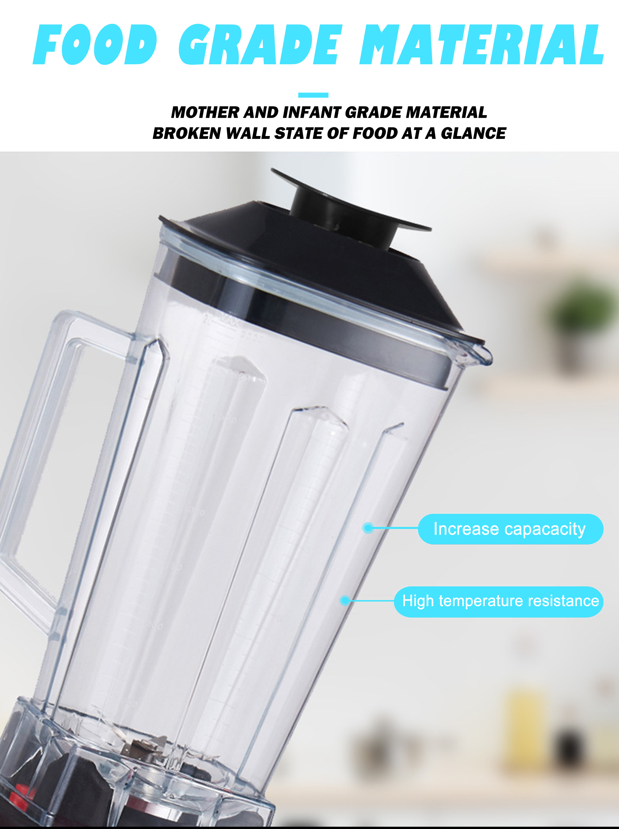 Professional high speed Blender, Personal Blender for Shakes and Smoothies,Powerful 4500-Watt Blender for Juice, Stainless Steel Blades, Easy Self-Cleaning, red