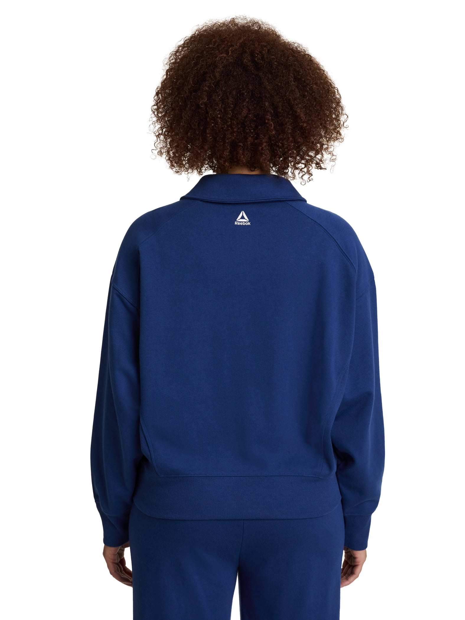 Reebok Women's and Women's Plus All Seasons Oversize Polo Sweatshirt, Sizes XS-4X