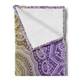 thumbnail image 2 of Yellow and Purple Soft Flannel Fleece Throw Blanket, Mandala Ombre East Tradition Deep Mystic Magic in Cosmos Psychic Image, Cozy Plush for Indoor and Outdoor Use, 50" x 70", Violet, by Ambesonne, 2 of 5