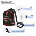 thumbnail image 3 of Vsdgher Wonderful Time Christmas Print Canvas Backpack Travel Rucksack Unisex Knapsack 15.7/17.7Inch Laptop Backpack for Work,College-Small, 3 of 5