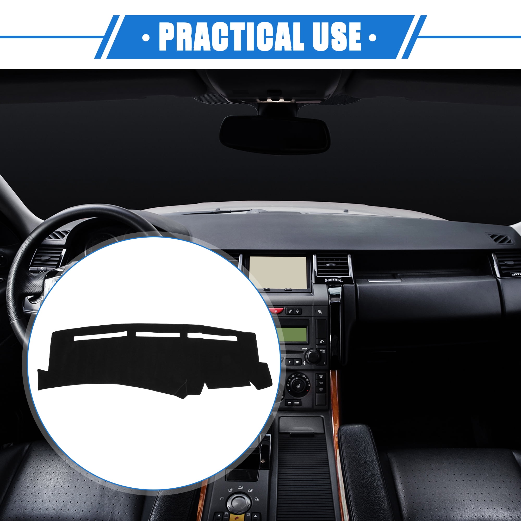 Unique Bargains Dashboard Dash Cover Mat for Chevy Silverado 1999-2006 Durable Polyester Black Front Dash Cover Mat