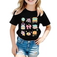 thumbnail image 2 of UACY Girls Cute School Graphic T Shirt Short Sleeve Crew Neck Cotton Casual Summer Tee for Back to School (Black, 4-5 Years), 2 of 7
