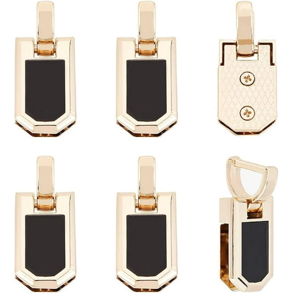 6 Sets Metal Bag Chain Buckles Purse Side Clip Buckles Rectangle Handbag Chain Strap Connector Purse Hardware Detachable D Ring Screws Leathercraft Bag Making Accessories 0.6× 0.3 Inch