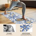 thumbnail image 4 of Blue and Yellow Pioneer Flower Hot Yoga Mat Towel Non Slip for Hot Yoga - Quick-Drying Yoga Mat Cover with 4 Corner Pockets with Travel Bag - Hot Yoga Towel Non Slip 70"x26", 4 of 6