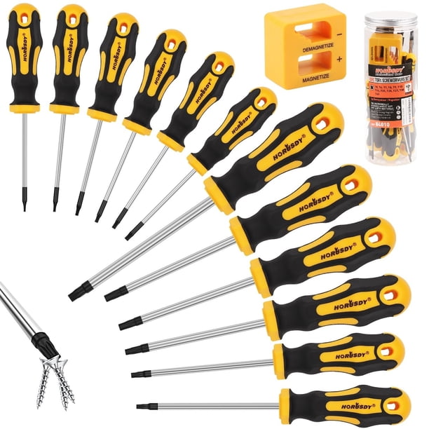 Juego de destornilladores Torx magnéticos HORUSDY de 13 piezas | Juego de destornilladores Torx magn