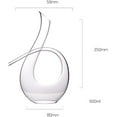 thumbnail image 2 of Wine Decanter Carafe - 100% Lead-Free U Shaped Crystal Glass Wine Carafe Hand-Blown Red Wine Decanter Carafe, 2 of 4