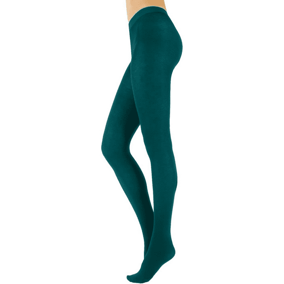 CALZITALY Wool Tights for Winter Pantyhose for Women Control Top Tights for Women Women's Tights 150 DEN Sheer Tights (S, Mystic Green)