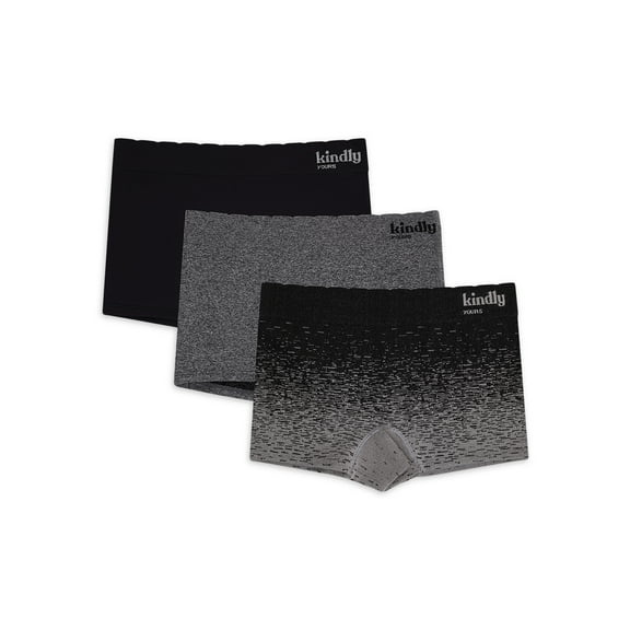 Kindly Yours Women's Seamless Boyshort Underwear 3-Pack, Sizes XS to XXXL