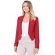 thumbnail image 2 of Día de San Patricio Chaqueta Corta Casual De Negocios De Oficina De Trabajo Sin Cuello Para Mujer Rojo S, 2 of 6