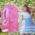 thumbnail image 4 of Numjaw 2 Pack Garment Bags,40 inch Garment Bag for Hanging Clothes,Waterproof Hanging Garment Bags For Dance Costumes,Travel Storage (Pink), 4 of 7