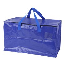 Unique Bargains 1 Pack Clothes Storage Bags Moving Bags Blue 27*14*15in