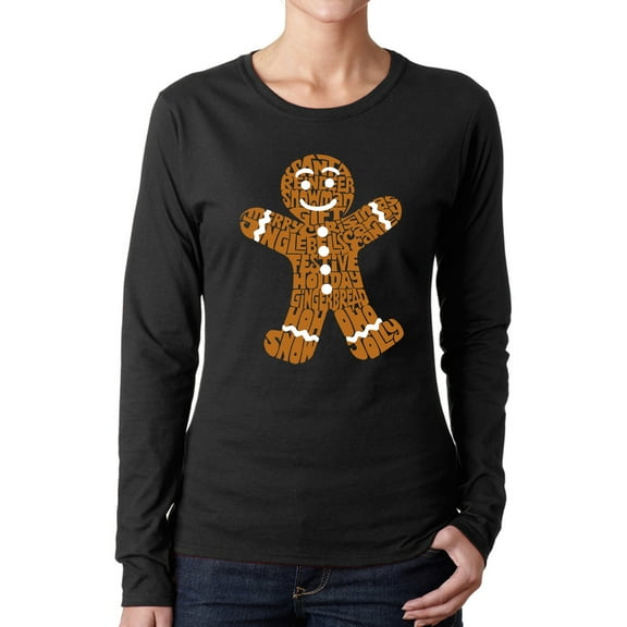 Gingerbread - Women's Word Art Long Sleeve T-Shirt