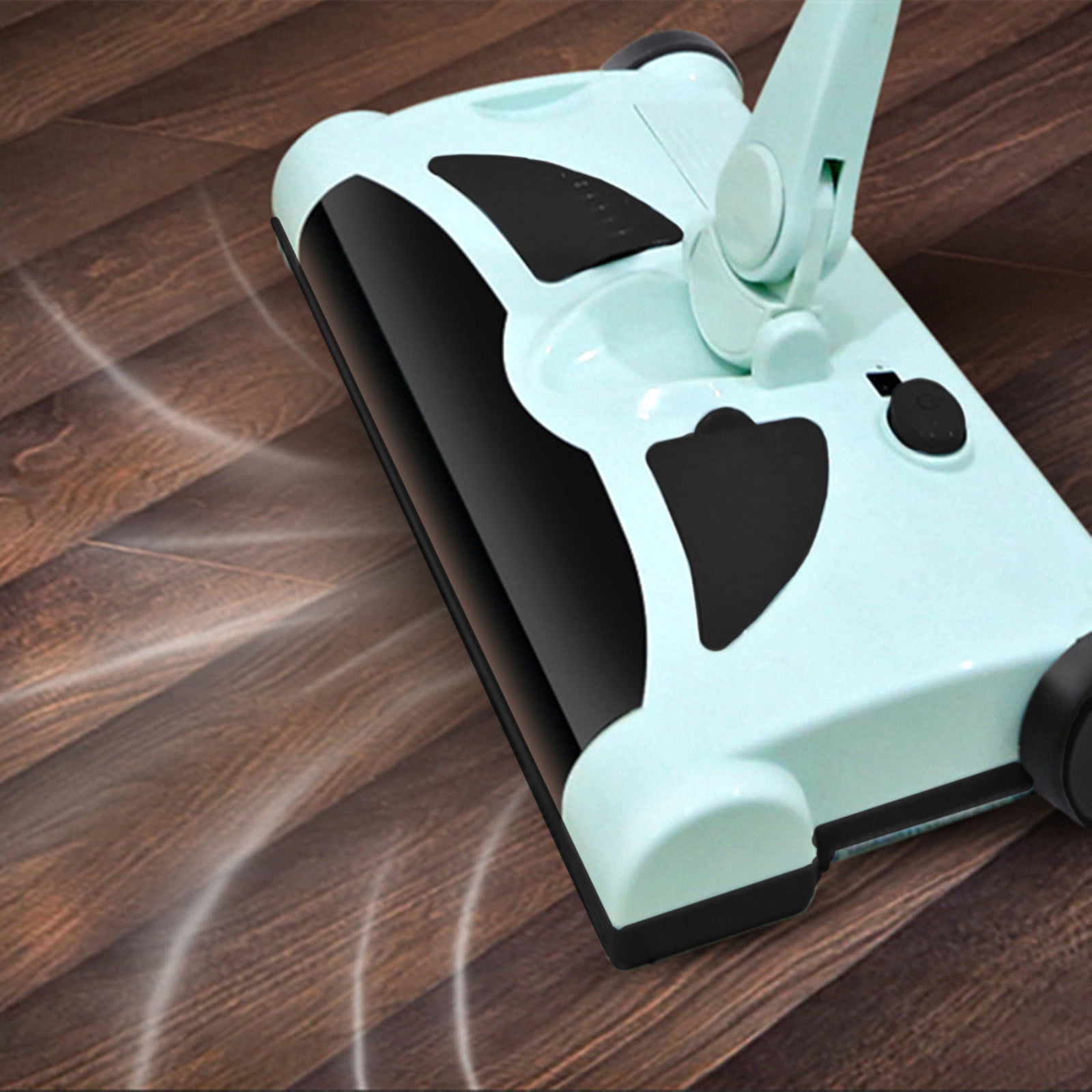 MERILER Rechargeable Vacuum Cleaner and Mop - Electric Floor Sweeper, Hand Push Silent Carpet Sweeper with Large Dustbin and Washable Microfiber Pad for Home Cleaning