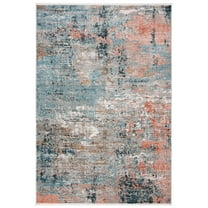 SAFAVIEH Shivan Rosalynne Abstract Area Rug, Grey/Pink, 5'3" x 7'6"