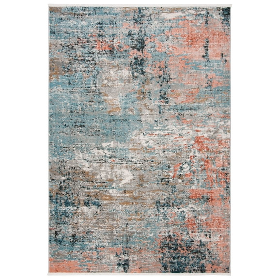 SAFAVIEH Shivan Rosalynne Abstract Area Rug, Grey/Pink, 5'3" x 7'6"
